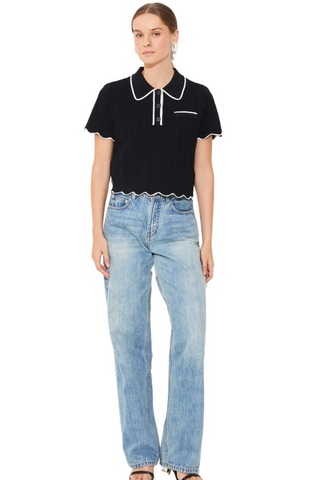 Suncoo Pikil Knitted Polo Top