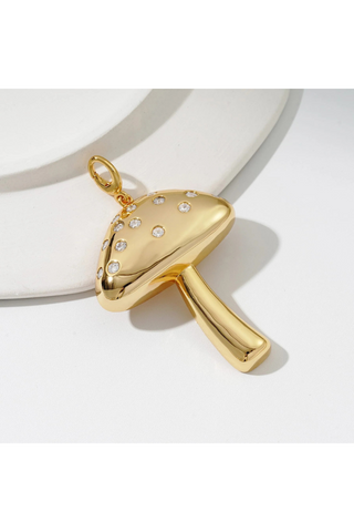 Girls Crew Golden Mushroom Bag Charm