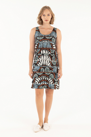 Isle Sleeveless Cha Cha Dress - Tribal