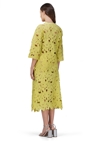Fall for Neon Floral Lace Cover Up Dress