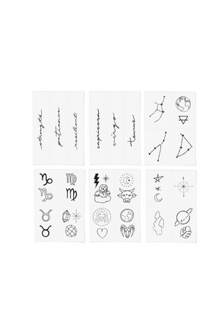 Inked by Dani Zodiac Collection: Earth Signs Temporary Tattoo Pack
