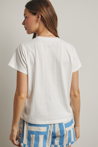 Wishlist Lobster Patch Tee - Off White/Red WL25-11862
