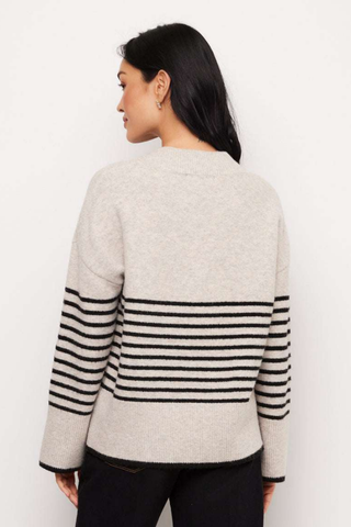 Stripe V-Neck Sweater Karen Kane 3N89339
