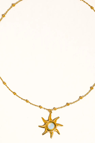 Flânerie Astoria Sun Pendant Chain Necklace