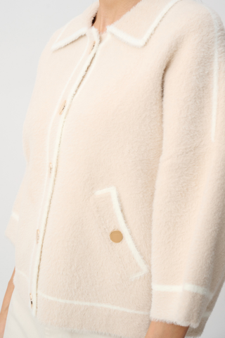 Feather Yarn Knit Boxy Jacket Ribkoff 263950