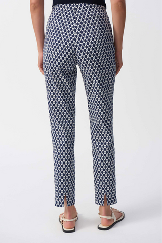 Ribkoff Jacquard Geometric Print Slim Fit Pants 251099