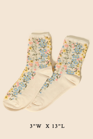 Anarchy Street Flower Pattern Socks