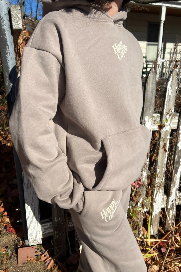 Happy Camp3r Puff Series Hoodie - Taupe