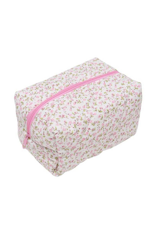 Sweet Floral Cosmetic Bag Beauty Stash Pink