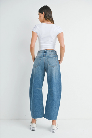 Just Black Denim The Seamed Barrel Jean