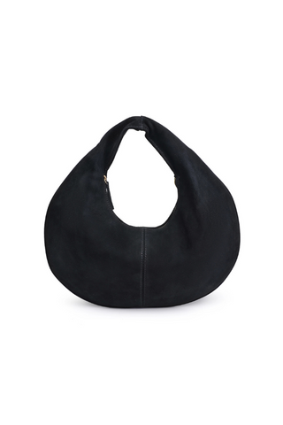 Moda Luxe Farrah Suede Hobo Bag - Black