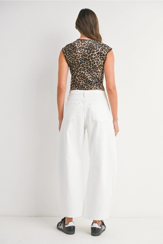 The Seamed Barrel Jean - Off White Just Black Denim BP473J-OFFWHT