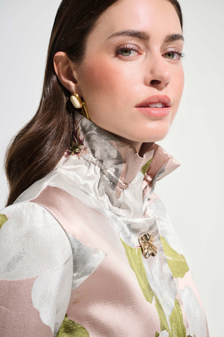 Signature | Floral Jacquard Trapeze Jacket With Bell Sleeves Ribkoff 262702