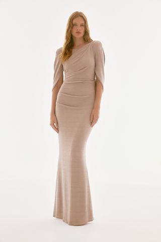 Signature | Lurex Knit Draped Trumpet Gown Ribkoff 251703