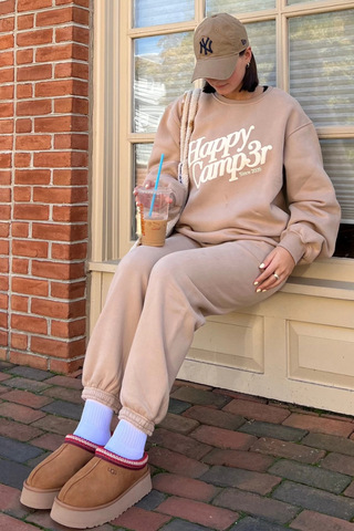 Happy Camp3r Puff Series Crewneck - Sand