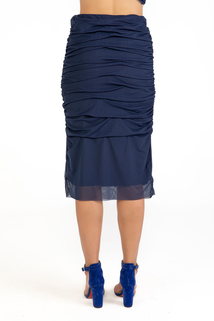 Colette Ruched Mesh Skirt