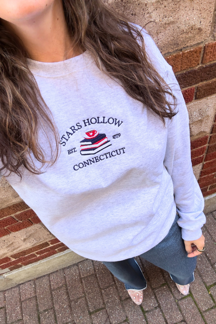 City Crews Stars Hollow Embroidered Sweatshirt