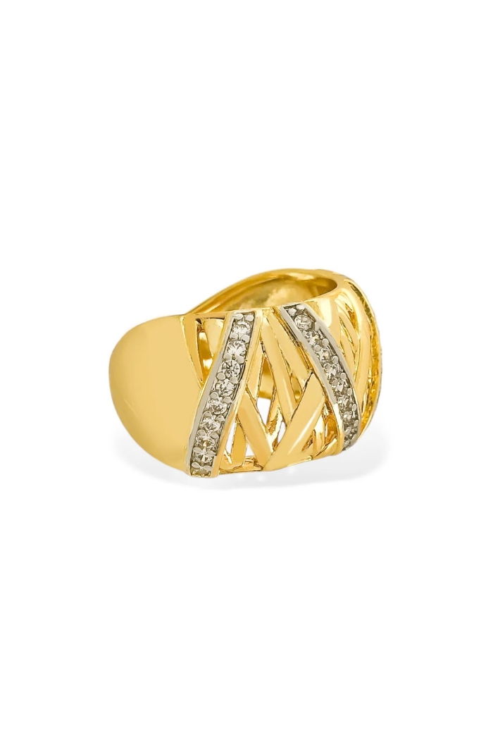 OMGBlings LRN388 - Two Tone Ring
