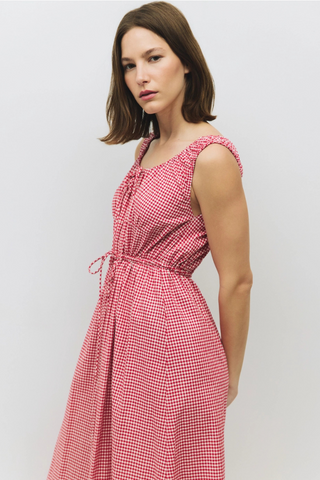 Mod Ref The Whitney Dress Gingham Midi Dress