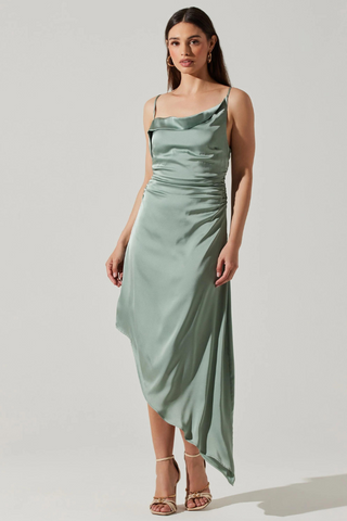 ASTR Mirie Cowl Neck Midi Dress