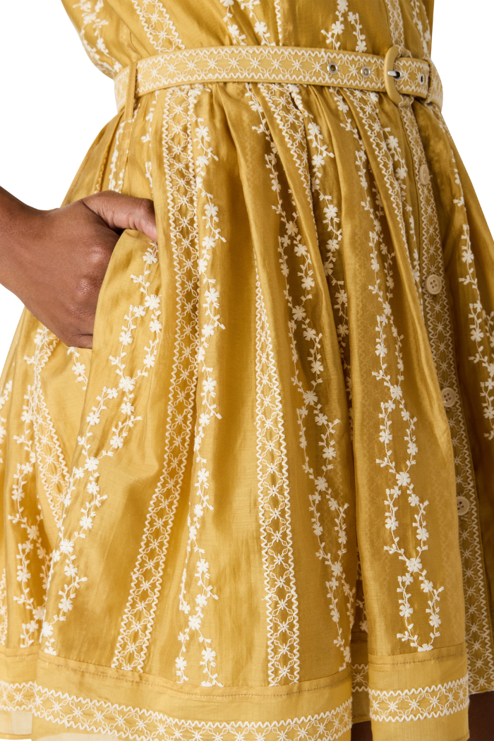 madde embroidered dress Steve Madden Daisy Dress Vintage Gold / 2