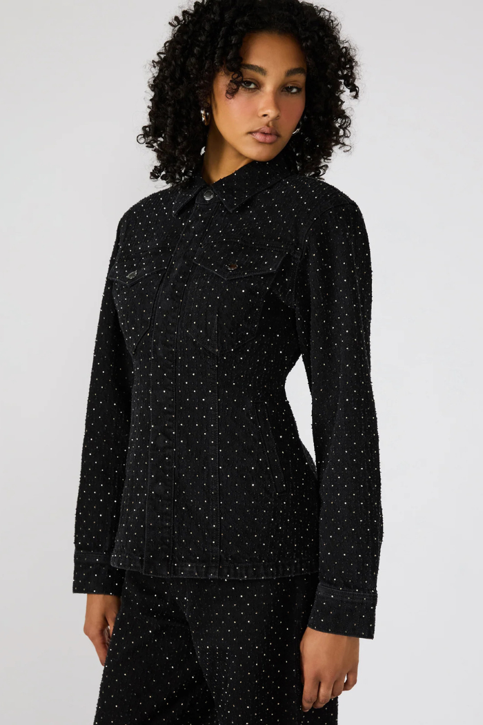 Steve Madden Parc Crystal Jacket - Black BP402011