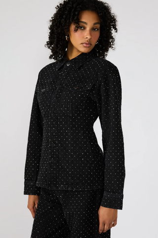 Steve Madden Parc Crystal Jacket - Black BP402011