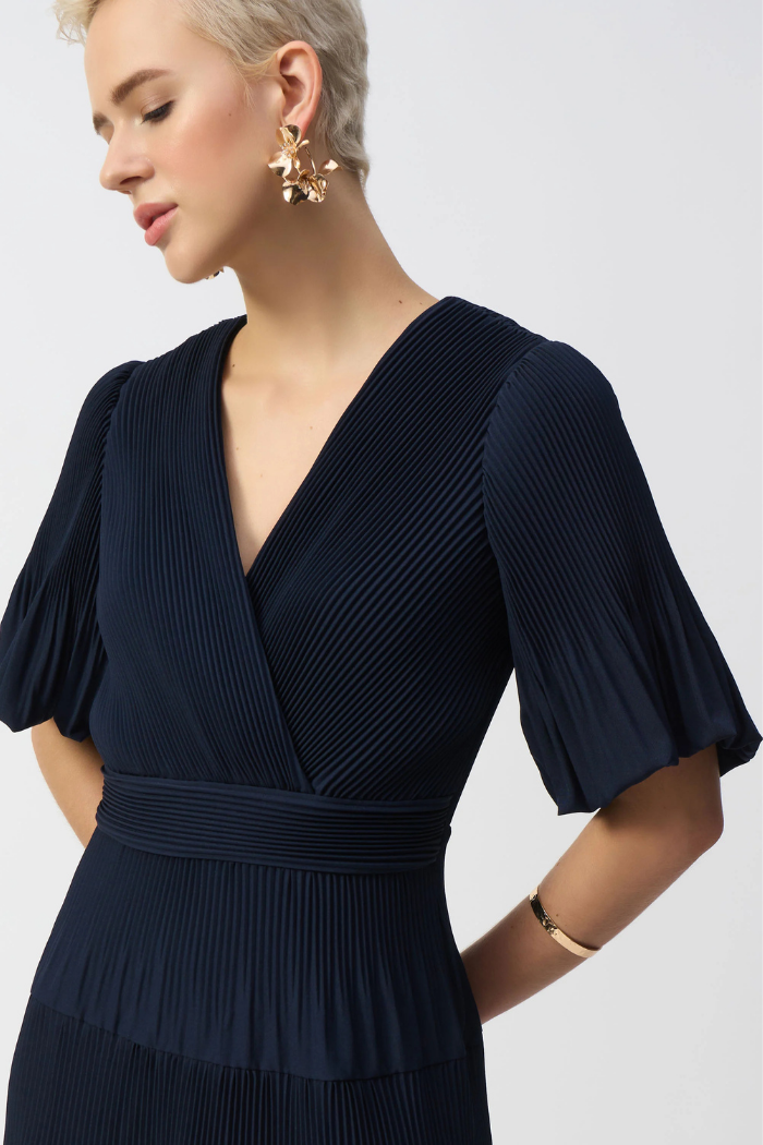 fit and flare dress for wedding guest Pleated Woven Fit & Flare Dress