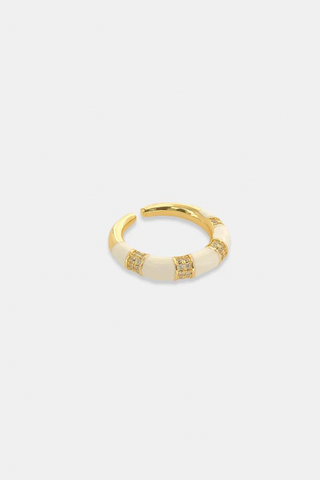Luxe Striped Enamel Ring
