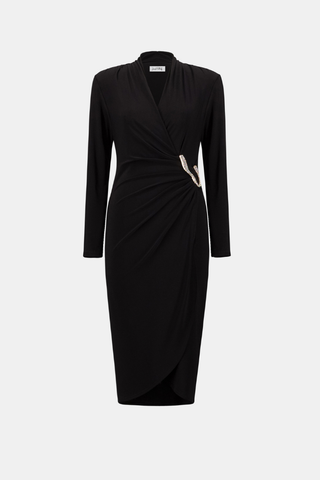 Silky Knit Sheath Wrap Dress Ribkoff 263709