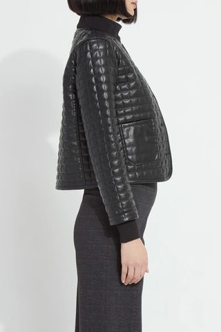 Agnes Quilted Vegan Leather Jacket Lysse 24-3971-M8