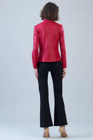 Liquid Leather Signature Jacket - Red Clara Sunwoo JK161