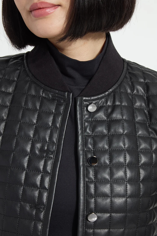 Agnes Quilted Vegan Leather Jacket Lysse 24-3971-M8