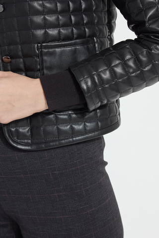Agnes Quilted Vegan Leather Jacket Lysse 24-3971-M8