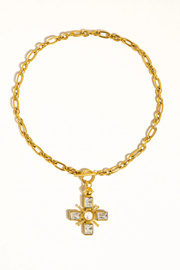 Flânerie by MAIQ Patrice 18K Gold Non-Tarnish Cross Necklace - Gold