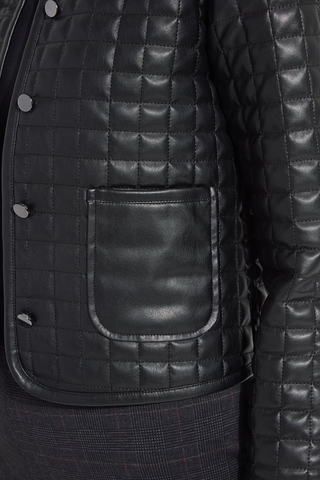 Agnes Quilted Vegan Leather Jacket Lysse 24-3971-M8