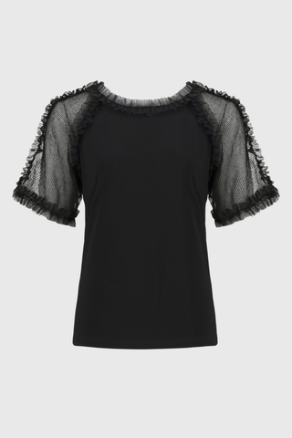 Ribkoff 251054 Silky Knit and Mesh Top