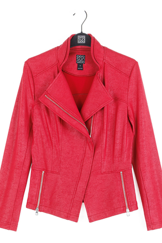 Liquid Leather Signature Jacket - Red Clara Sunwoo JK161