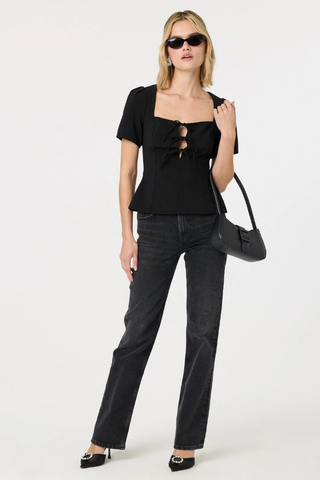 ASTR Torie Tie-Front Top