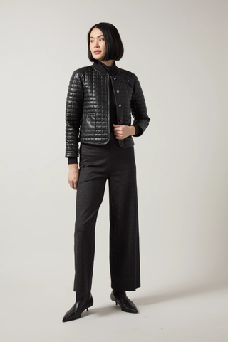 Agnes Quilted Vegan Leather Jacket Lysse 24-3971-M8