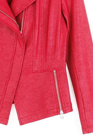 Liquid Leather Signature Jacket - Red Clara Sunwoo JK161