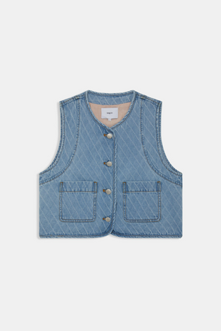 Suncoo Dakota Short Jacquard Denim Vest