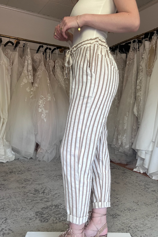 Scandal Italy Naomi Linen Pants - Beige