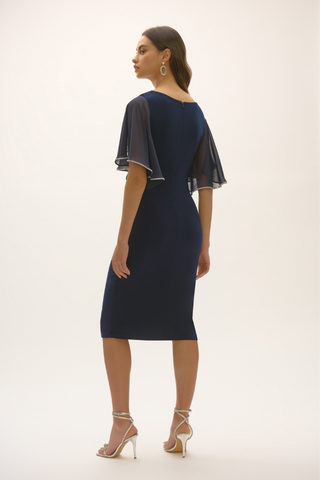 Ribkoff Silky Knit And Chiffon Sheath Dress 252719