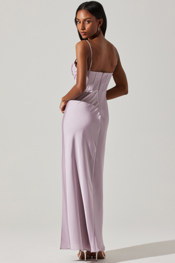 cannes satin bustier maxi dress Cannes Satin Bustier Maxi Dress The Dressing Room