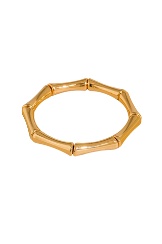 Flânerie Alun 18K Gold Non-Tarnish Bamboo Resin Bangle Set