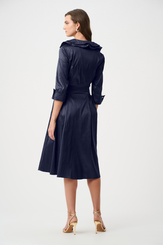 Stretch Taffeta Fit And Flare Dress With Lapel Collar Ribkoff 261719F26