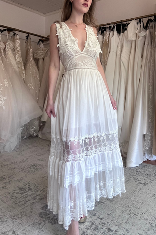 Fashion Concepts Lace & Woven Maxi Dress