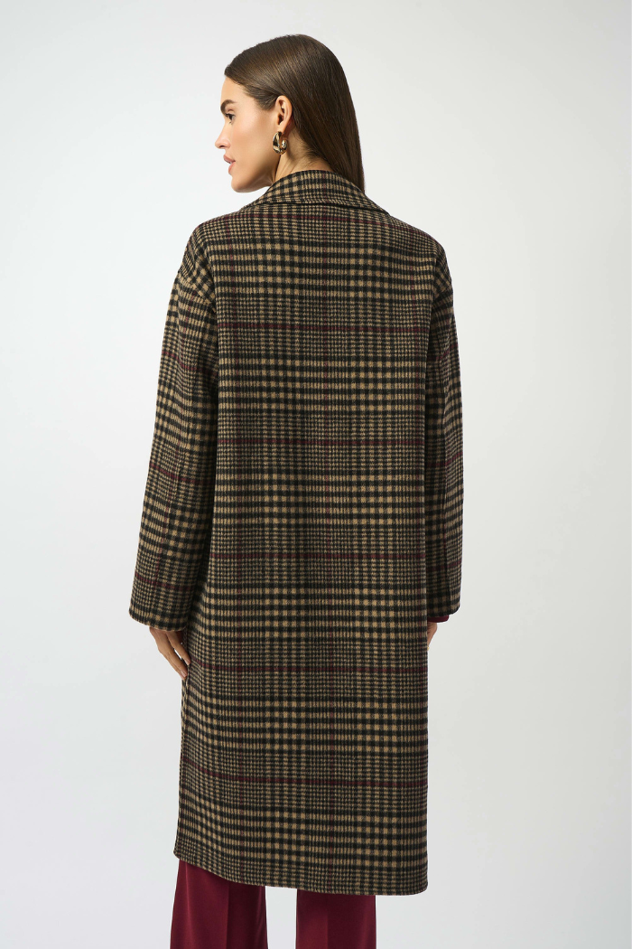 Wool Blend Plaid Double-Faced Coat Ribkoff 253946