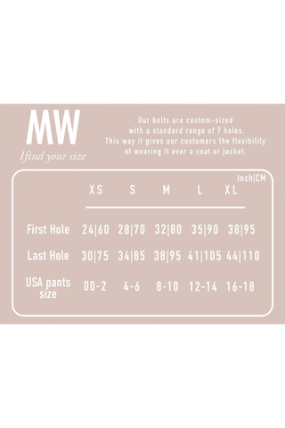 Most Wanted Belt Sizing